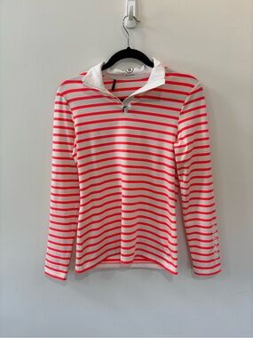 Bogner Striped Half Zip Athletic Pullover